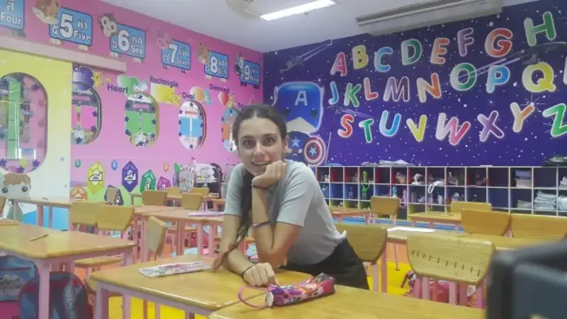 Who is melike dede, being english teacher in thailand